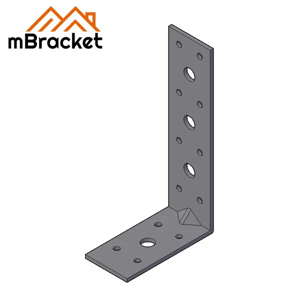 L-Shaped Angle Bracket Structural Connector Building Hardware Reinforcement Fittings - 3*40*80*150 1