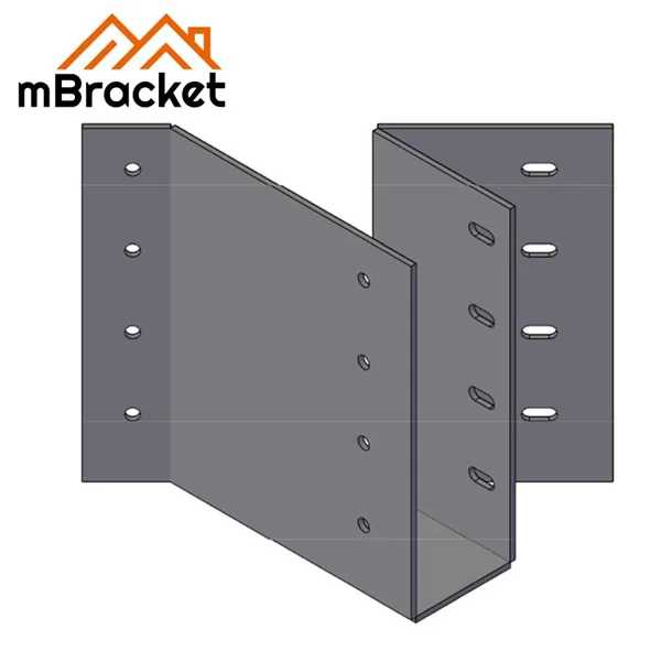45-Degree U-Shaped Beam Hanger Connector Wood Structure Beam-Column Reinforcement Hardware