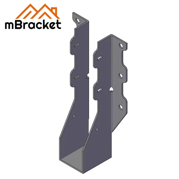 U-Shaped Beam Hanger Connector Horizontal Joist-to-Beam Fastener for Wood Structures