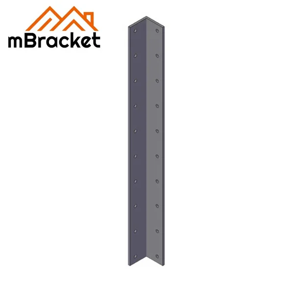 Extended Angle Bracket Steel Connector L-Type Wall Corner Reinforcement - 3*380*33*33 1