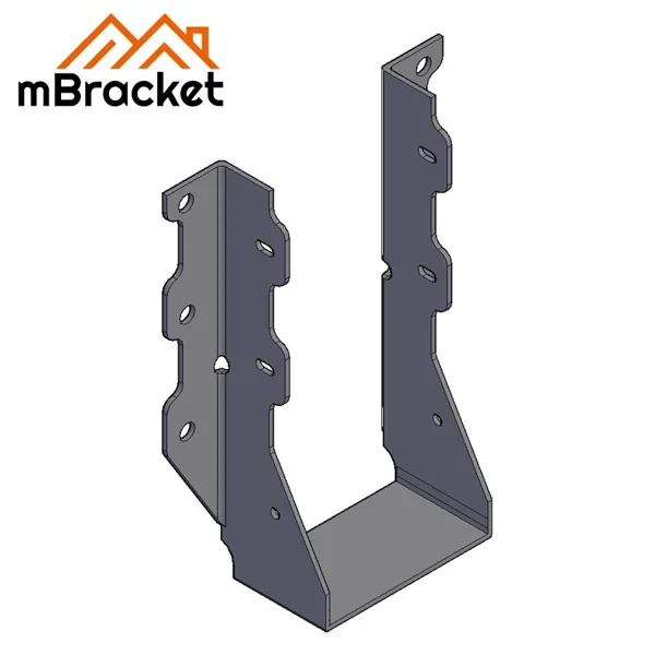 U-Shaped Beam Hanger Connector Wood Structure Joist Beam Reinforcement Bracket - 2*76*175 1