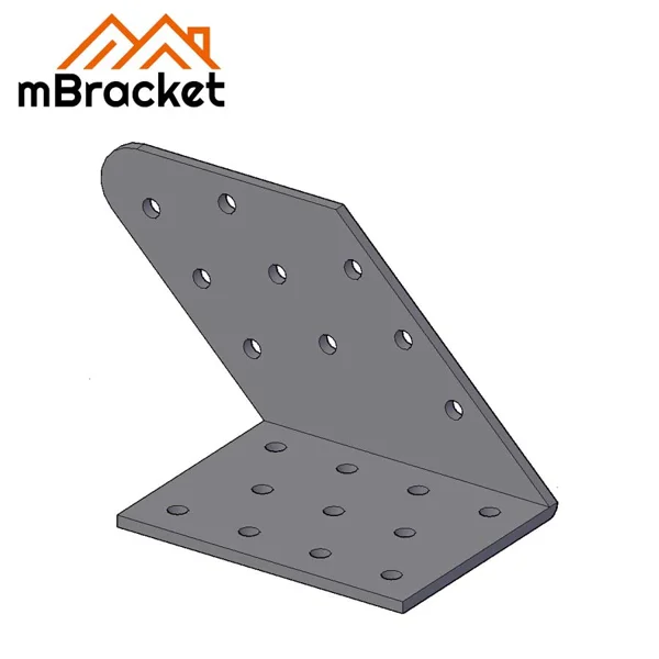 45-Degree Angle Connector Left-Hand Structural Steel Reinforcement Bracket - 3*80*60*60 1