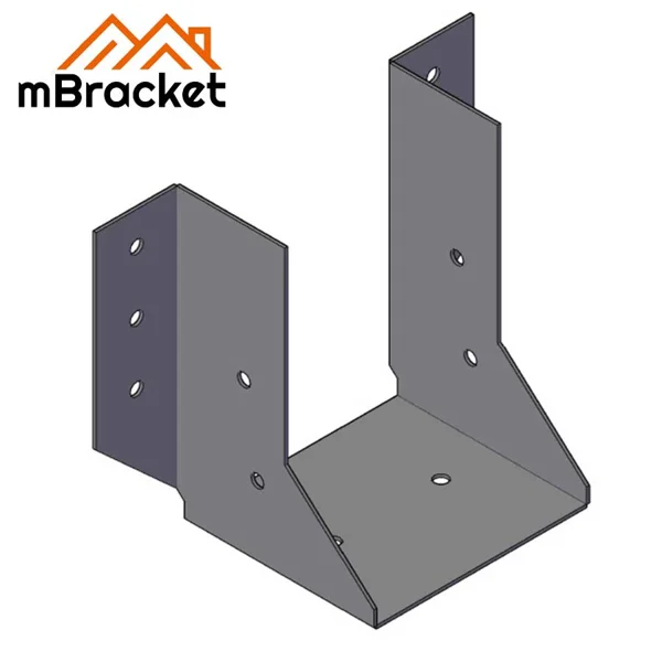 U-Shaped Beam Hanger Connector Wood Structure Beam-Column Fixing Bracket - 1*76*110 1