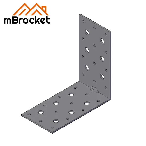Angle Bracket Connector L-Shaped Steel Bracket Wood Structure Reinforcement Hardware - 3*80*150*150 1