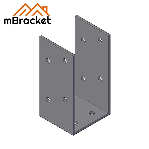 U-Shaped Connector, Raised Height, Wood Structure Reinforcement Hardware - 2*38*40*82 1