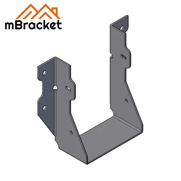 U-Shaped Beam Hanger Connector Wood Structure Beam and Column Reinforcement Bracket - 2*89*127 1