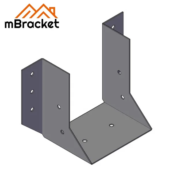 U-Shaped Beam Hanger Connector Wood Structure Beam-Column Reinforcement Bracket - 1*89*100 1