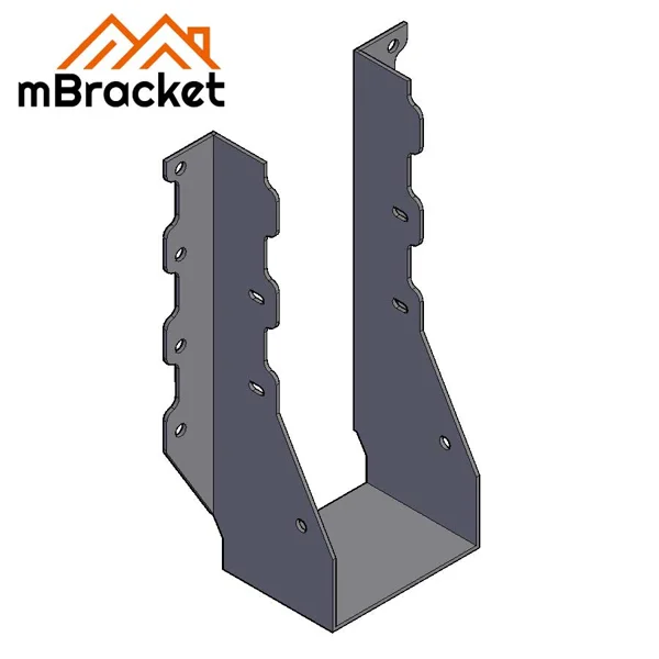 Heavy-Duty U-Beam Hanger Connector Wood Structure Beam-Column Reinforcement Hanger - 2*90*238 1