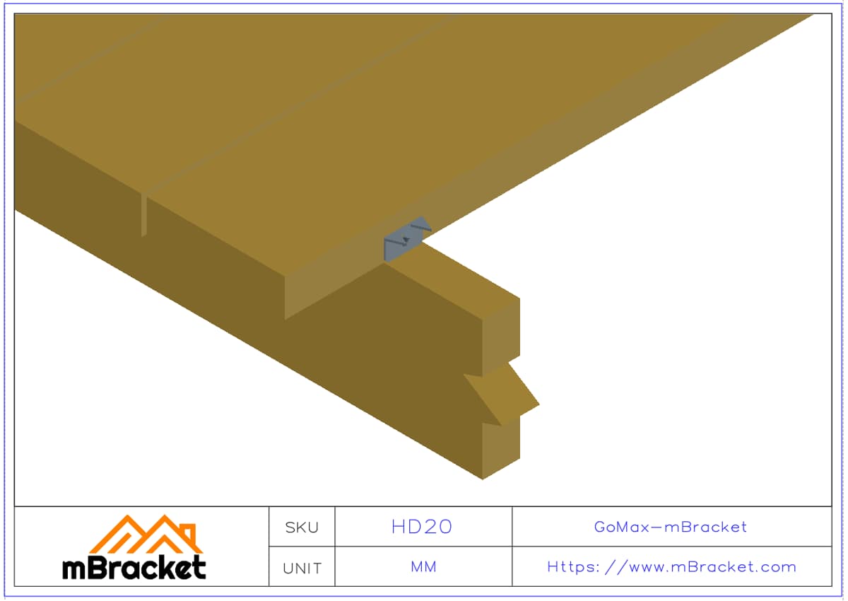 Hidden Deck Connector Concealed Wood Floor Fastener - 2.0*20*37.8 Application Example