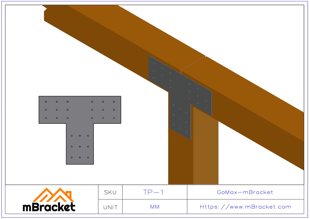 T-Type Connector Beam-to-Column Connector Steel Structure Right-Angle Flat Plate Connector - 3*100*300*250 Application Example