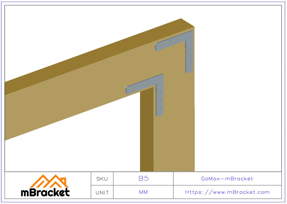 Flat Angle Bracket 90-Degree Connector - 2*80*80 Application Example