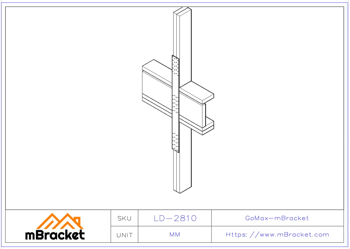 Light Steel Strap, Floor Strap, Timber House Strap, Wind and Seismic Strap - 2*80*700 Application Example