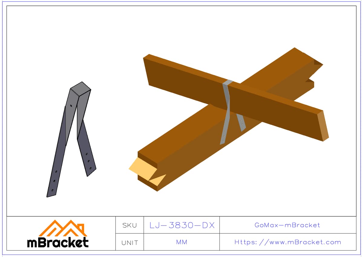 Wind Tie Hurricane Strap Wood Structural Metal Connector - 1.2*38*300 Application Example