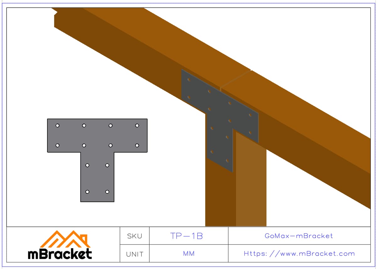 T-Connector Beam-to-Column Connector Structural Steel Hardware - 3*100*300*250 Application Example