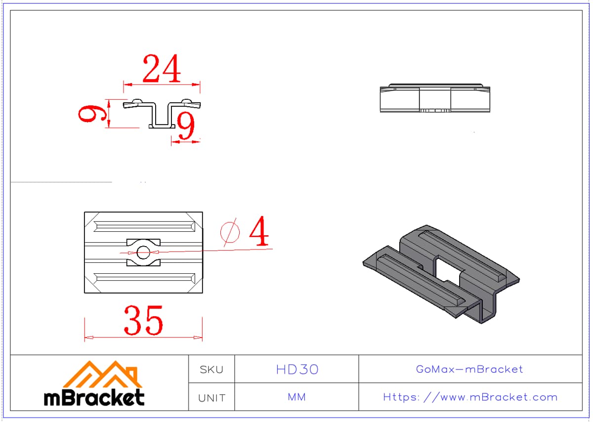 Concealed Wood Floor Fastener Hidden Clip Invisible Connector - 1*35*24*9 Product Dimensions